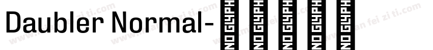 Daubler Normal字体转换
